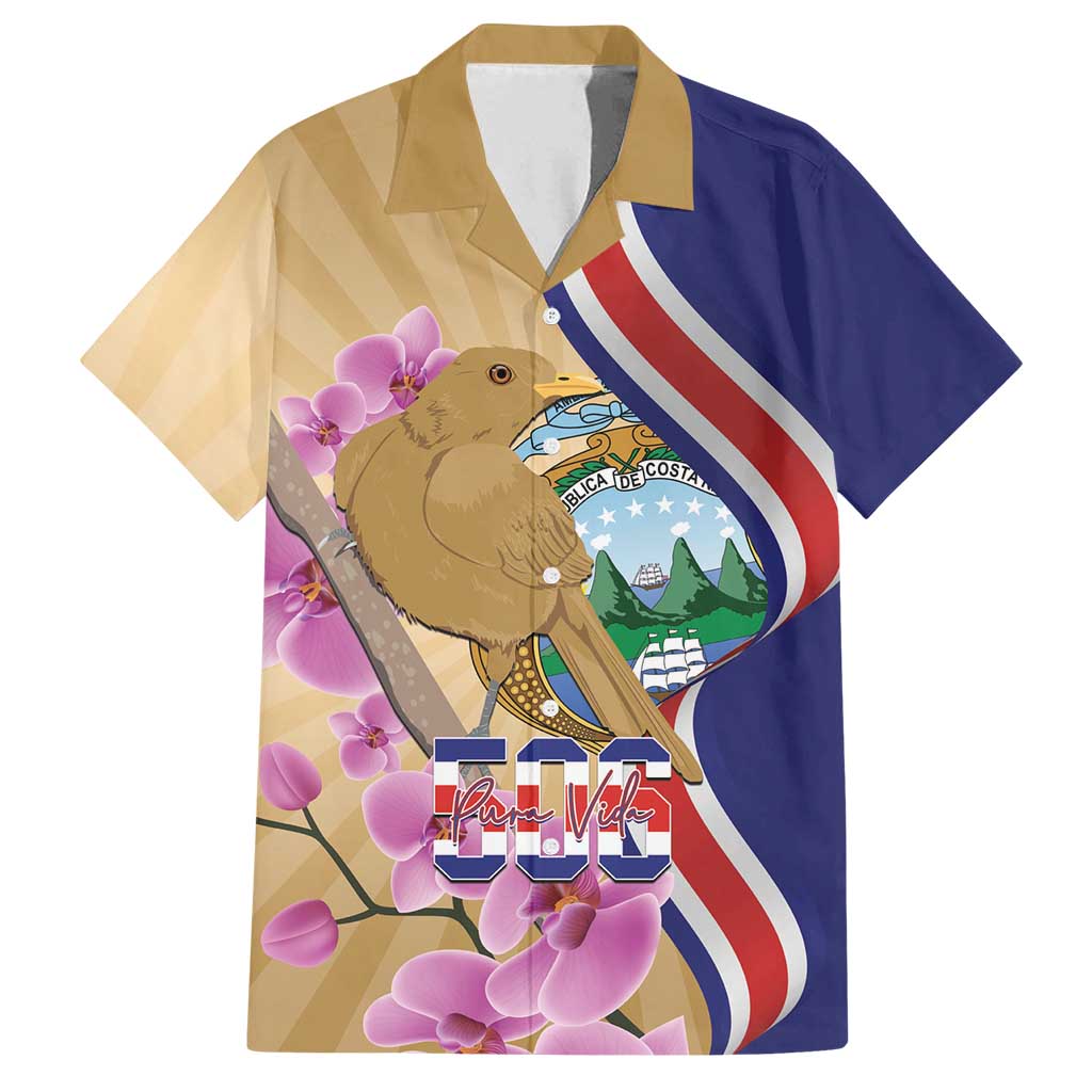 Costa Rica Independence Day Family Matching Puletasi and Hawaiian Shirt 506 Proud Yiguirro With Orchid - Wonder Print Shop