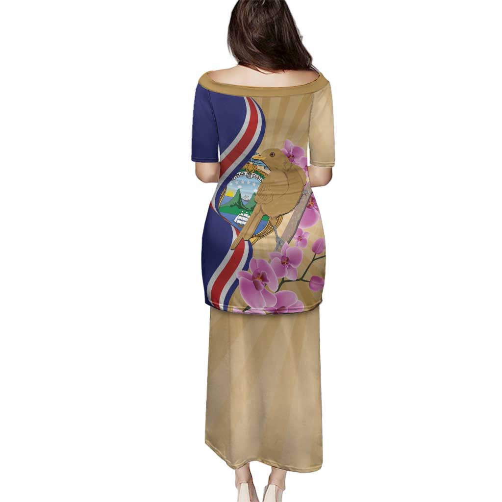 Costa Rica Independence Day Family Matching Puletasi and Hawaiian Shirt 506 Proud Yiguirro With Orchid - Wonder Print Shop