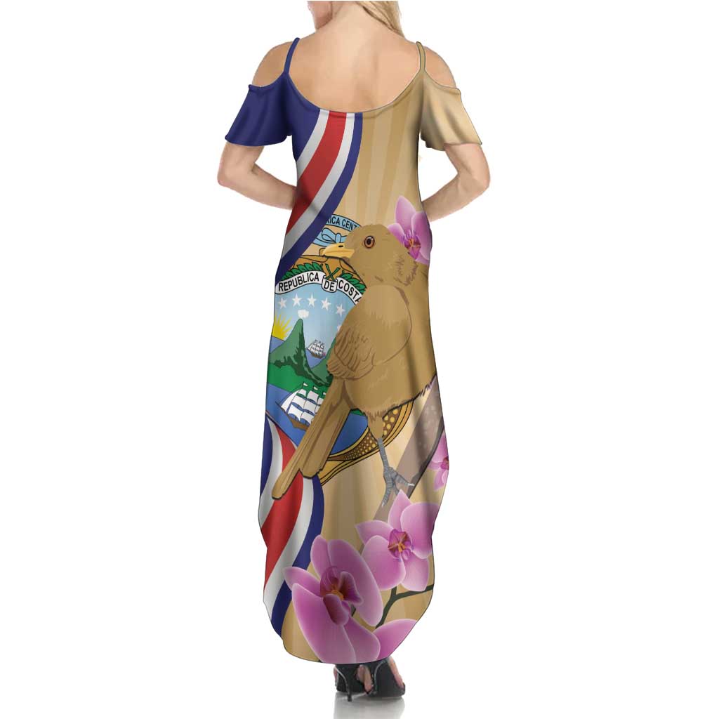 Costa Rica Independence Day Family Matching Summer Maxi Dress and Hawaiian Shirt 506 Proud Yiguirro With Orchid - Wonder Print Shop