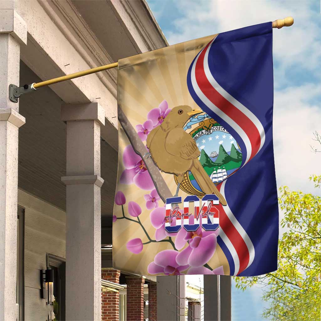 Costa Rica Independence Day Garden Flag 506 Proud Yiguirro With Orchid - Wonder Print Shop