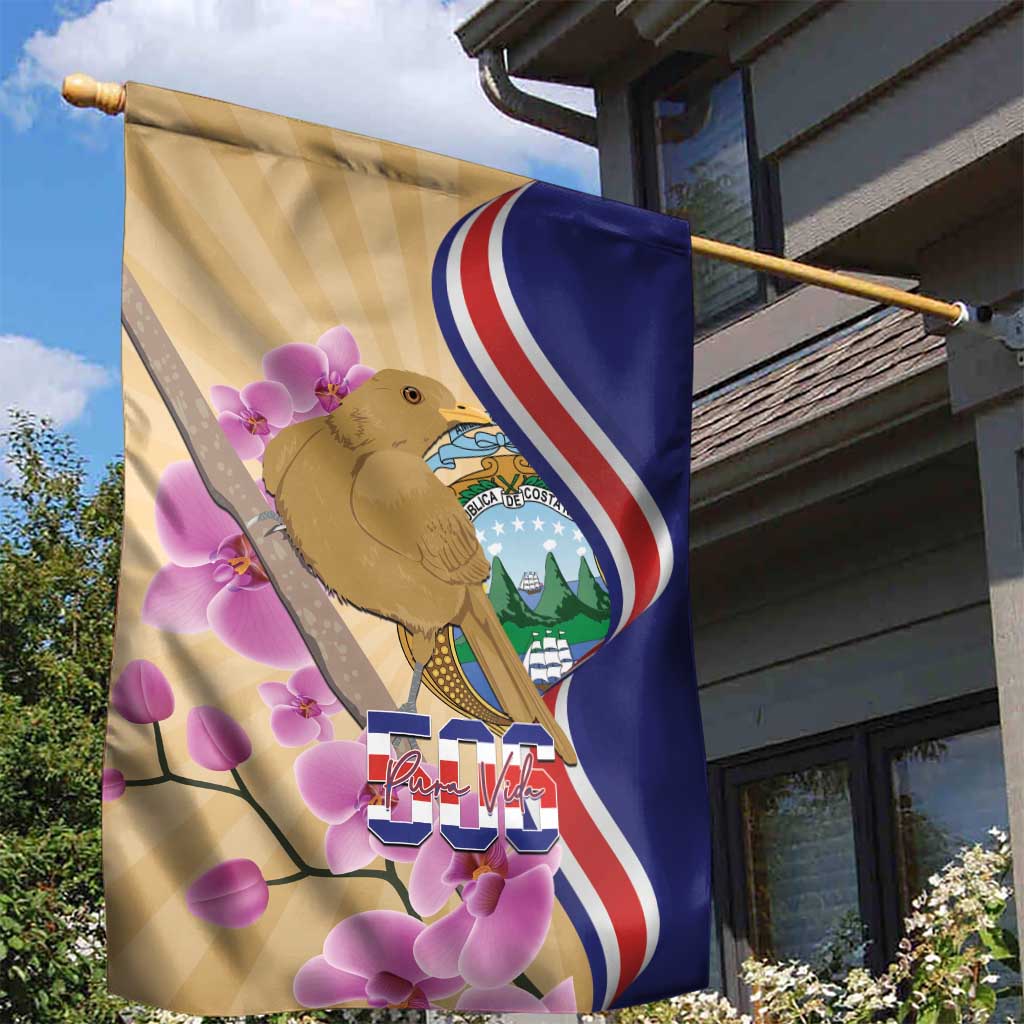Costa Rica Independence Day Garden Flag 506 Proud Yiguirro With Orchid - Wonder Print Shop