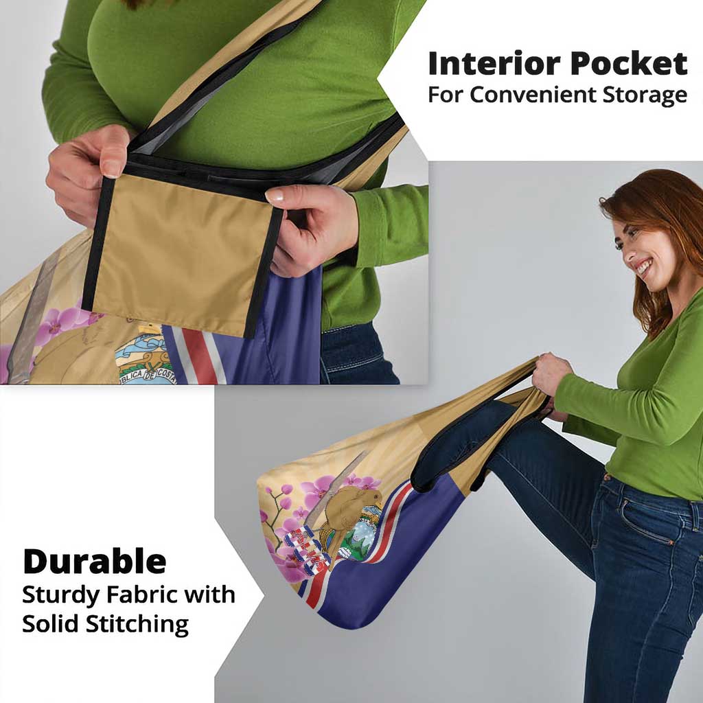 Costa Rica Independence Day Grocery Bag 506 Proud Yiguirro With Orchid - Wonder Print Shop