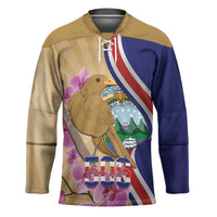 Costa Rica Independence Day Hockey Jersey 506 Proud Yiguirro With Orchid - Wonder Print Shop