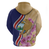 Costa Rica Independence Day Hoodie 506 Proud Yiguirro With Orchid - Wonder Print Shop