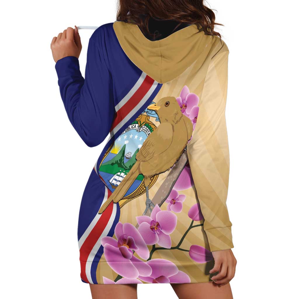 Costa Rica Independence Day Hoodie Dress 506 Proud Yiguirro With Orchid - Wonder Print Shop
