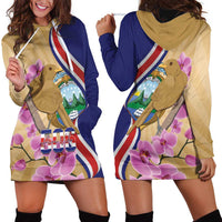 Costa Rica Independence Day Hoodie Dress 506 Proud Yiguirro With Orchid - Wonder Print Shop