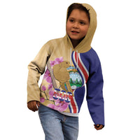 Costa Rica Independence Day Kid Hoodie 506 Proud Yiguirro With Orchid - Wonder Print Shop