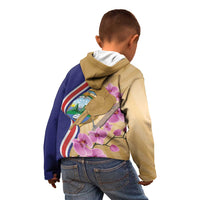 Costa Rica Independence Day Kid Hoodie 506 Proud Yiguirro With Orchid - Wonder Print Shop