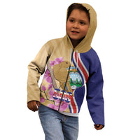 Costa Rica Independence Day Kid Hoodie 506 Proud Yiguirro With Orchid - Wonder Print Shop