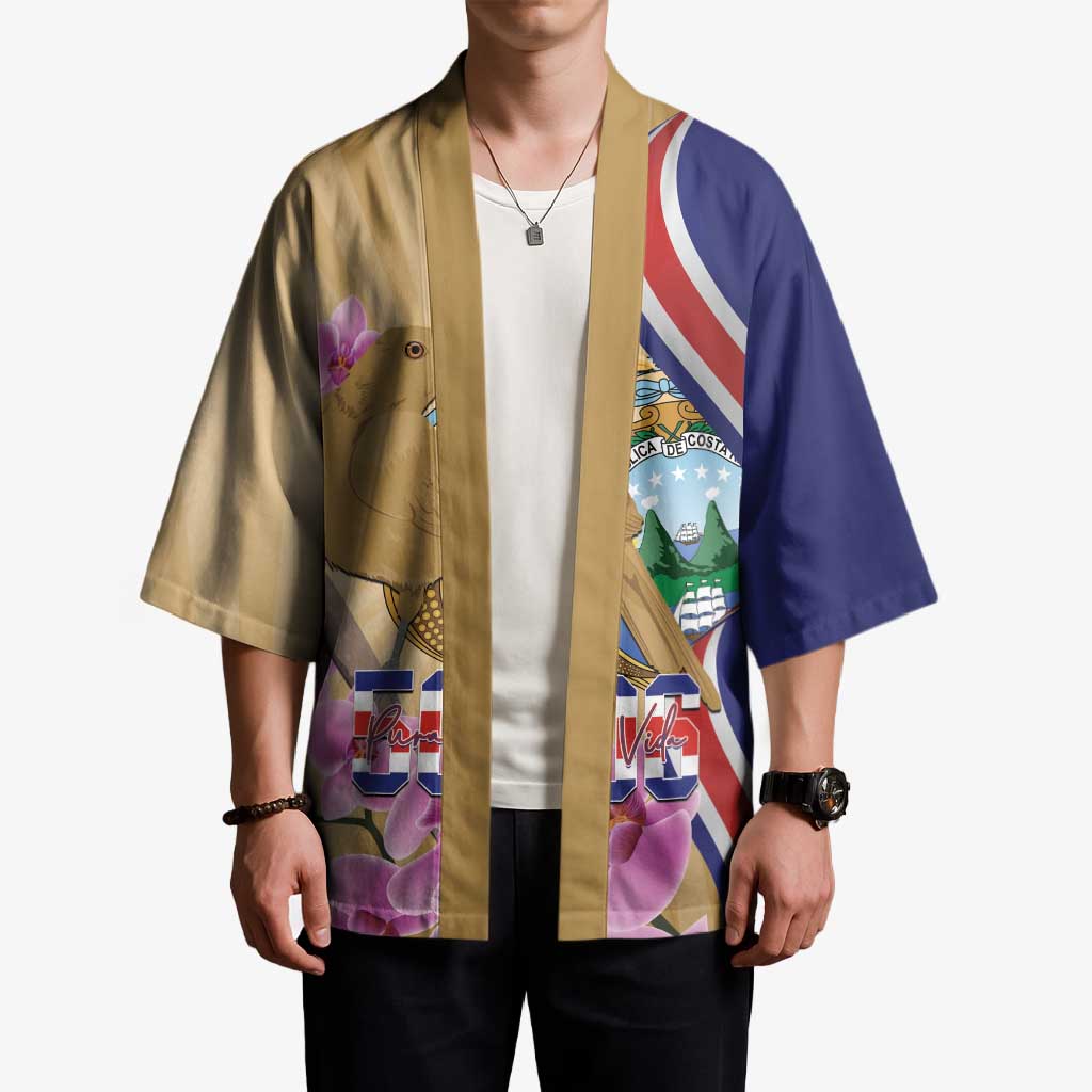 Costa Rica Independence Day Kimono 506 Proud Yiguirro With Orchid - Wonder Print Shop