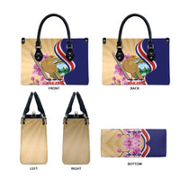 Costa Rica Independence Day Leather Bag 506 Proud Yiguirro With Orchid - Wonder Print Shop