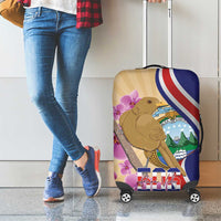 Costa Rica Independence Day Luggage Cover 506 Proud Yiguirro With Orchid - Wonder Print Shop