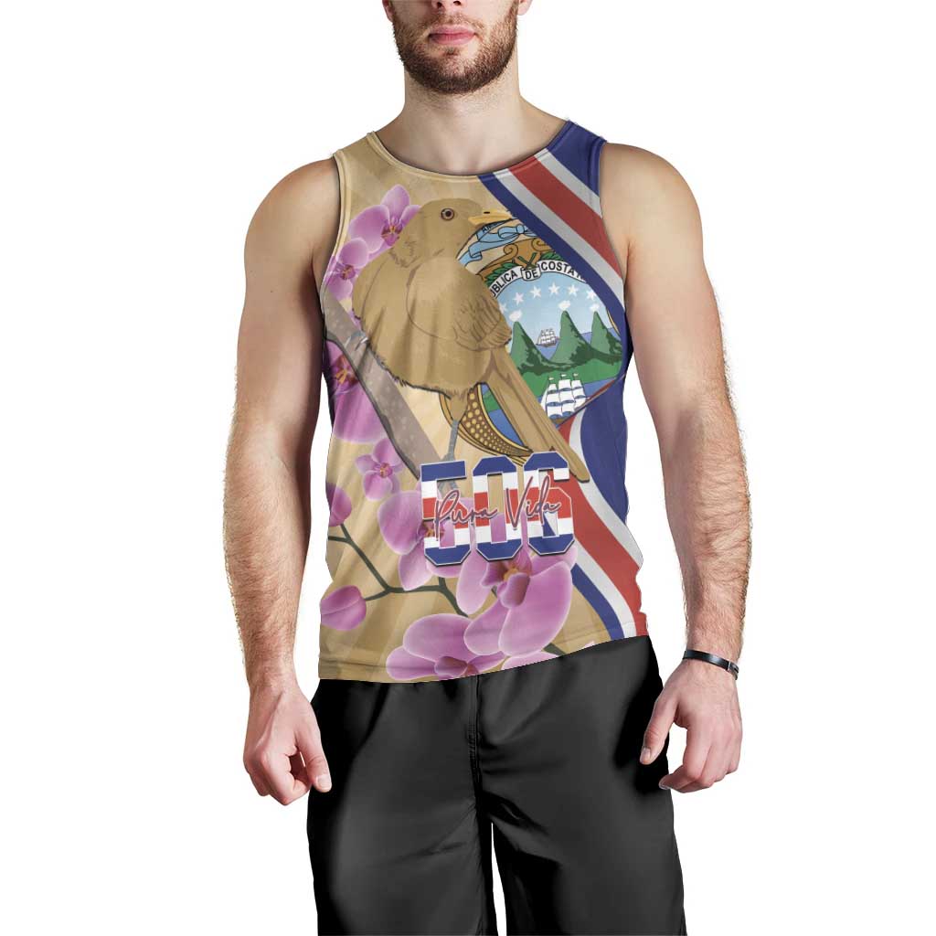 Costa Rica Independence Day Men Tank Top 506 Proud Yiguirro With Orchid - Wonder Print Shop
