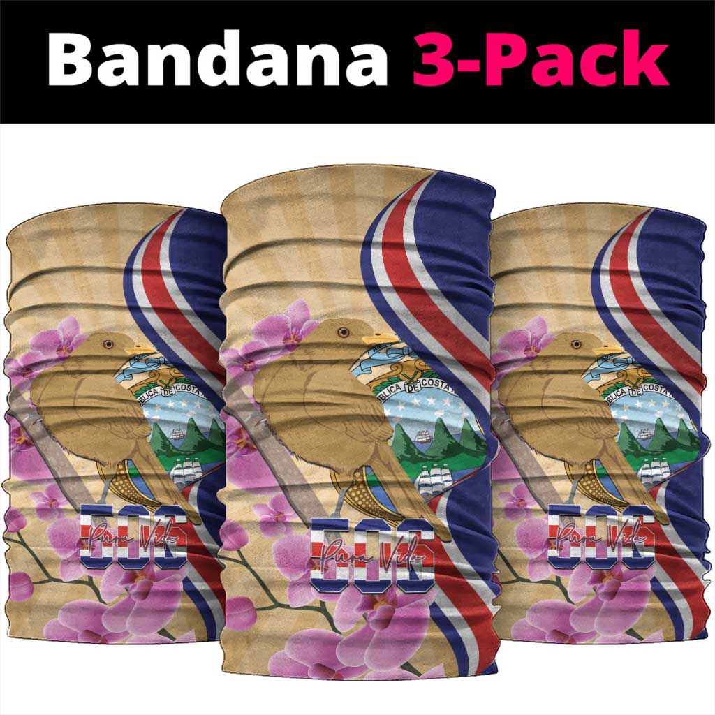 Costa Rica Independence Day Neck Gaiter 506 Proud Yiguirro With Orchid - Wonder Print Shop