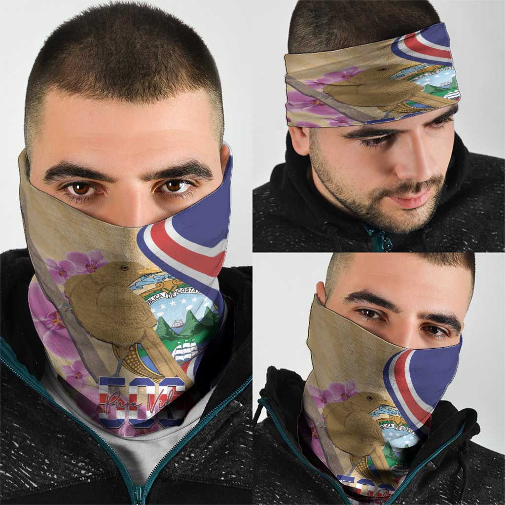 Costa Rica Independence Day Neck Gaiter 506 Proud Yiguirro With Orchid - Wonder Print Shop