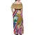 Costa Rica Independence Day Off Shoulder Maxi Dress 506 Proud Yiguirro With Orchid - Wonder Print Shop