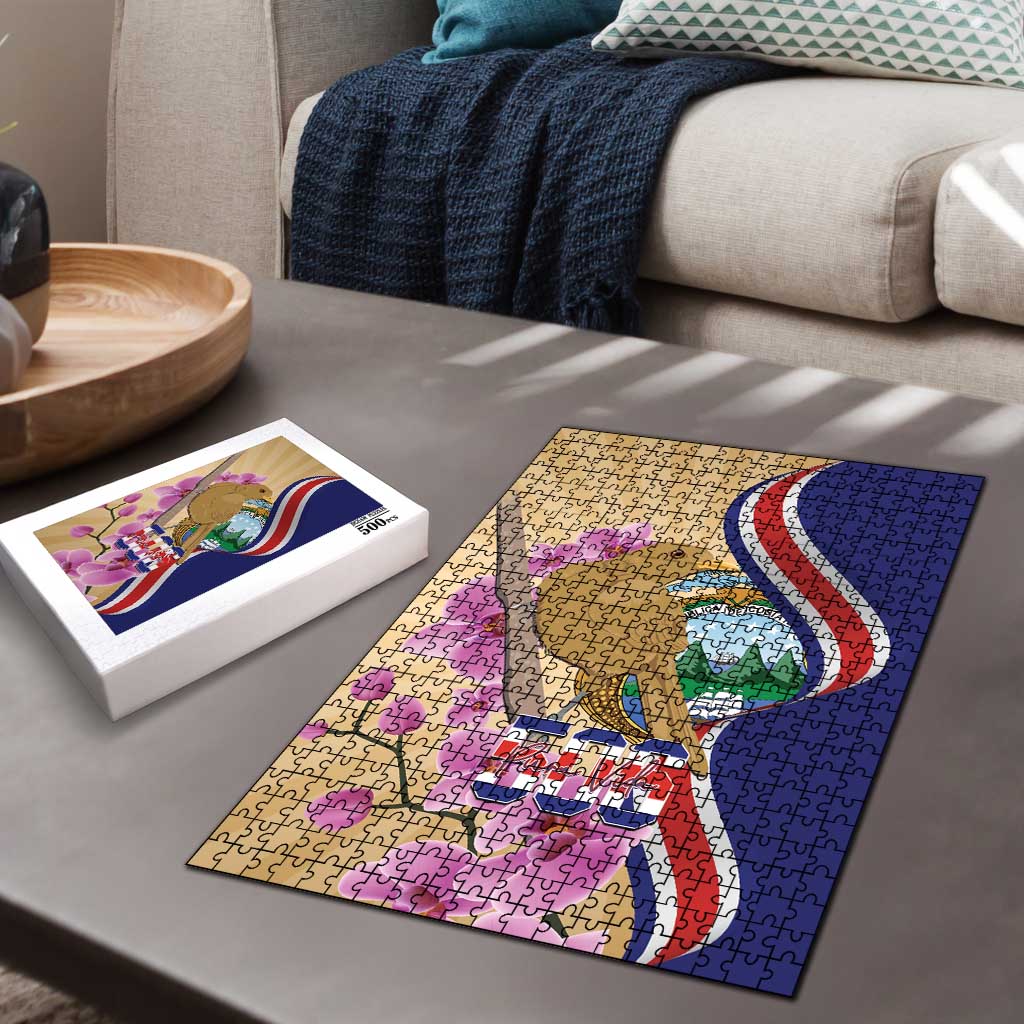 Costa Rica Independence Day Puzzle 506 Proud Yiguirro With Orchid - Wonder Print Shop