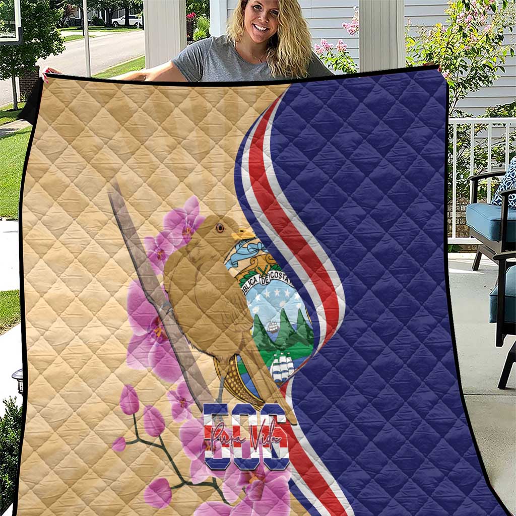 Costa Rica Independence Day Quilt 506 Proud Yiguirro With Orchid - Wonder Print Shop