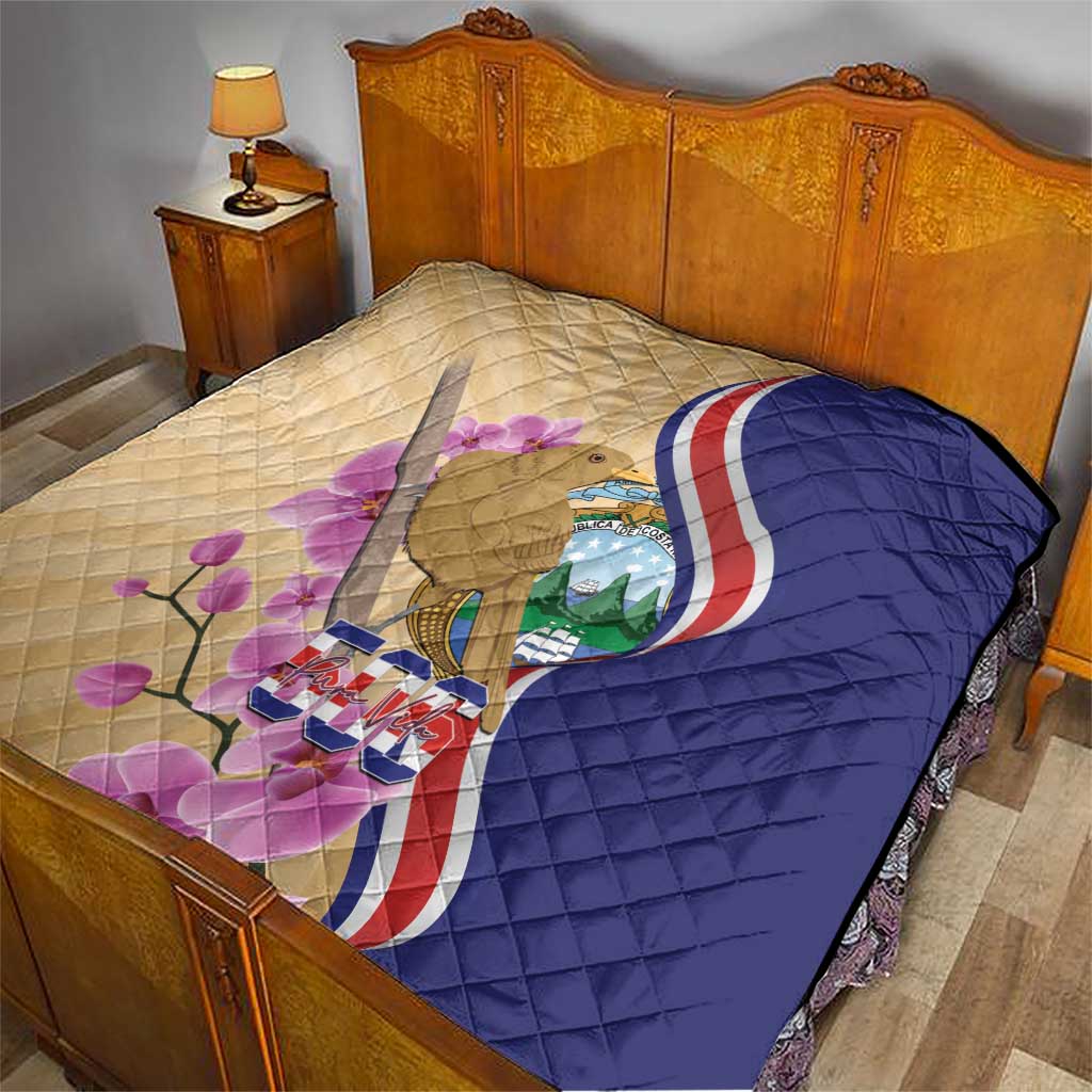 Costa Rica Independence Day Quilt 506 Proud Yiguirro With Orchid - Wonder Print Shop