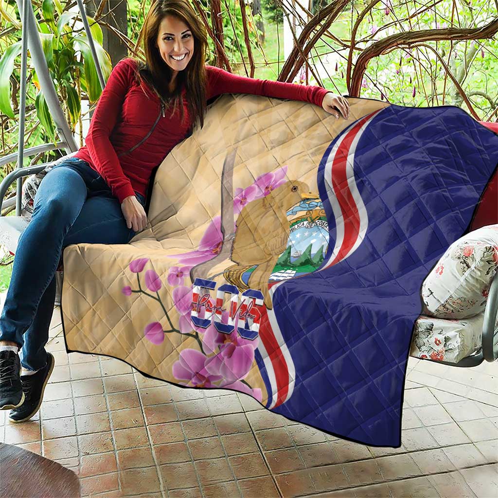 Costa Rica Independence Day Quilt 506 Proud Yiguirro With Orchid - Wonder Print Shop