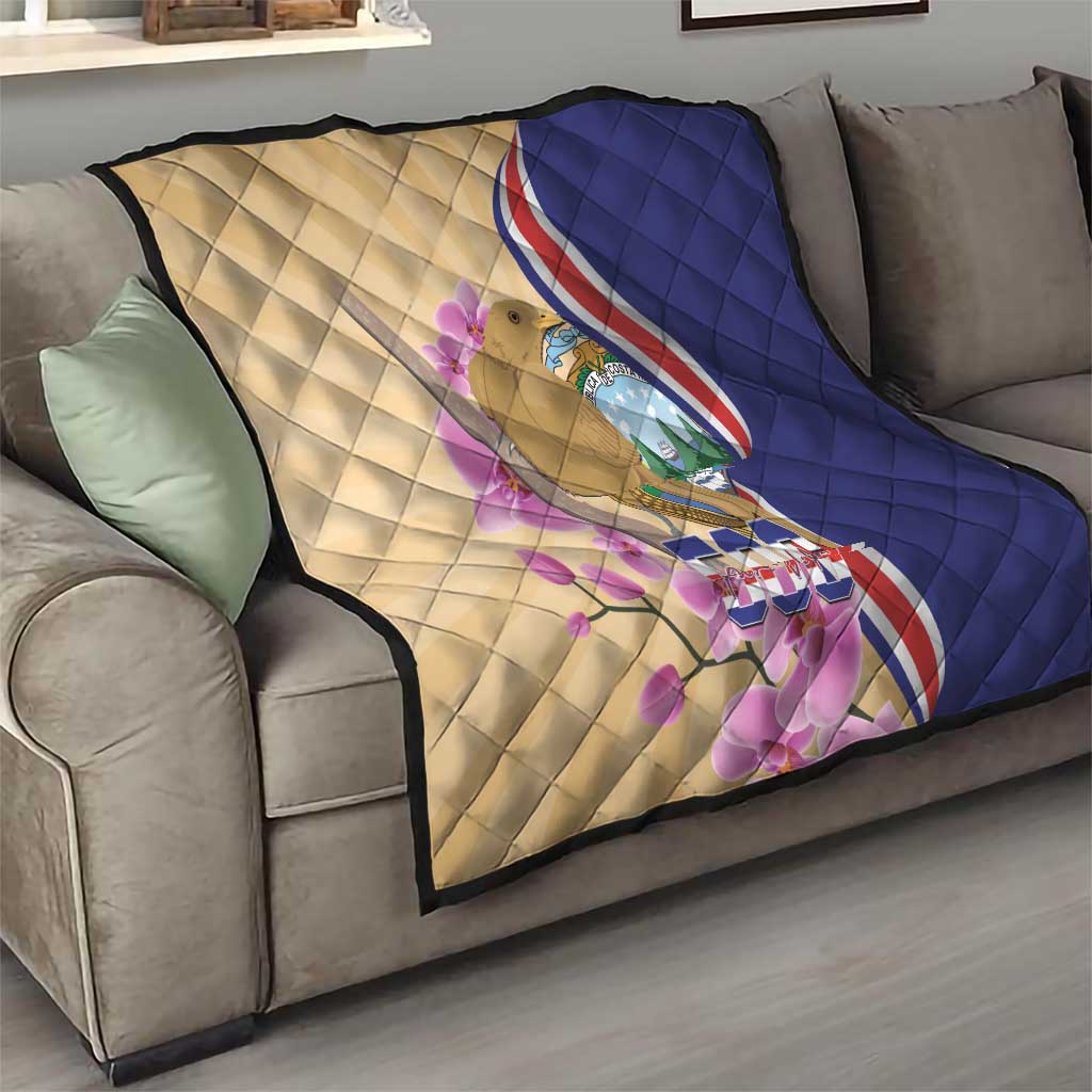 Costa Rica Independence Day Quilt 506 Proud Yiguirro With Orchid - Wonder Print Shop