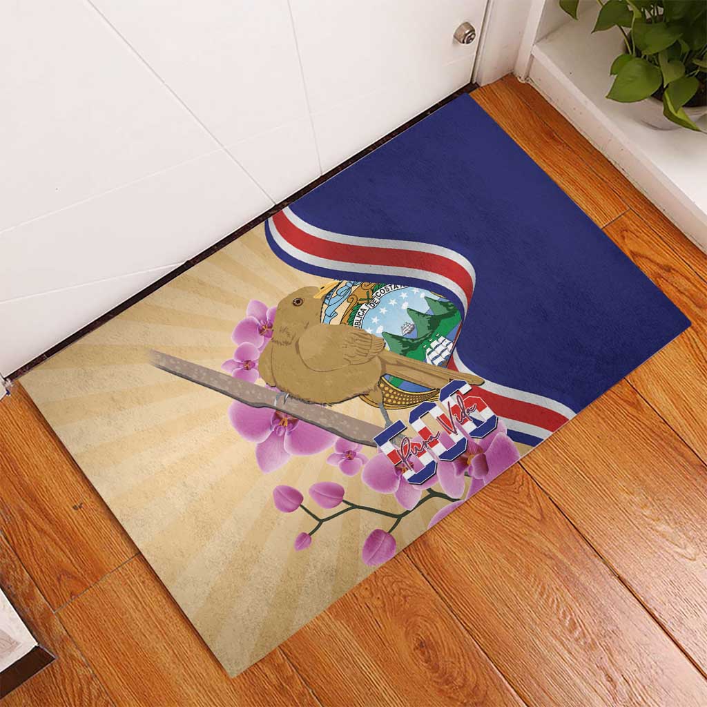 Costa Rica Independence Day Rubber Doormat 506 Proud Yiguirro With Orchid - Wonder Print Shop
