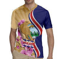 Costa Rica Independence Day Rugby Jersey 506 Proud Yiguirro With Orchid - Wonder Print Shop