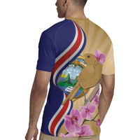 Costa Rica Independence Day Rugby Jersey 506 Proud Yiguirro With Orchid - Wonder Print Shop