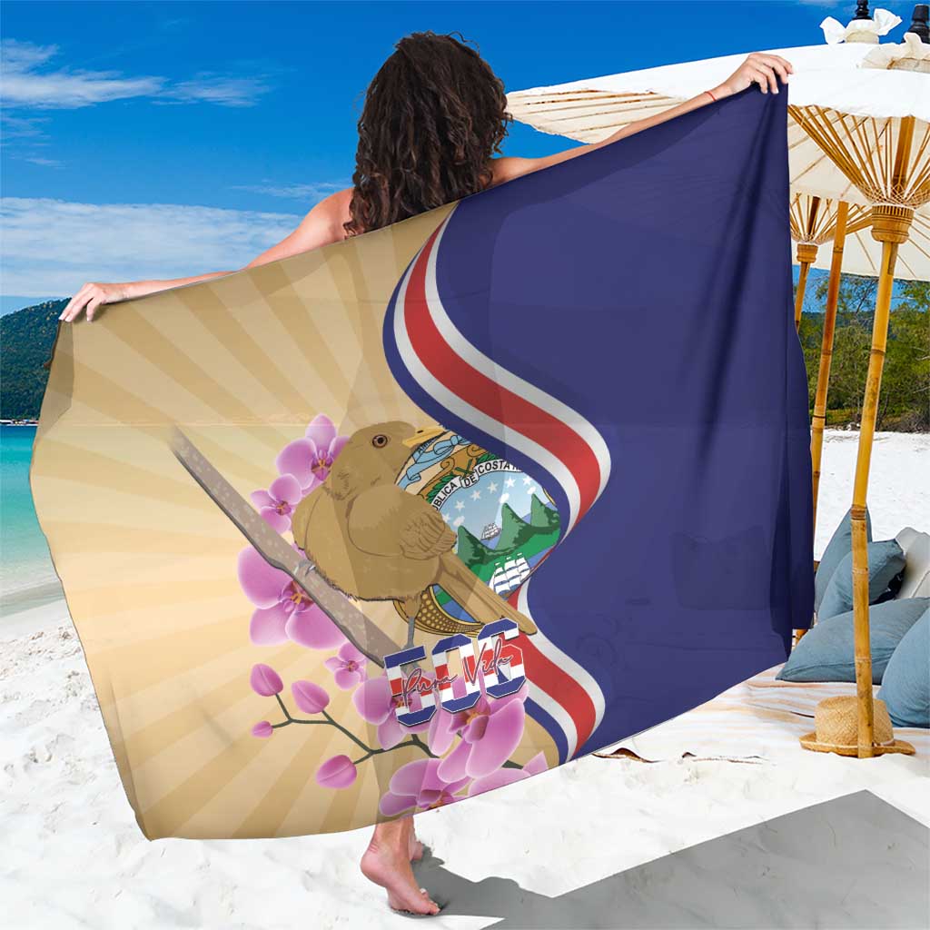 Costa Rica Independence Day Sarong 506 Proud Yiguirro With Orchid - Wonder Print Shop