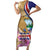 Costa Rica Independence Day Short Sleeve Bodycon Dress 506 Proud Yiguirro With Orchid - Wonder Print Shop
