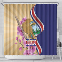 Costa Rica Independence Day Shower Curtain 506 Proud Yiguirro With Orchid - Wonder Print Shop