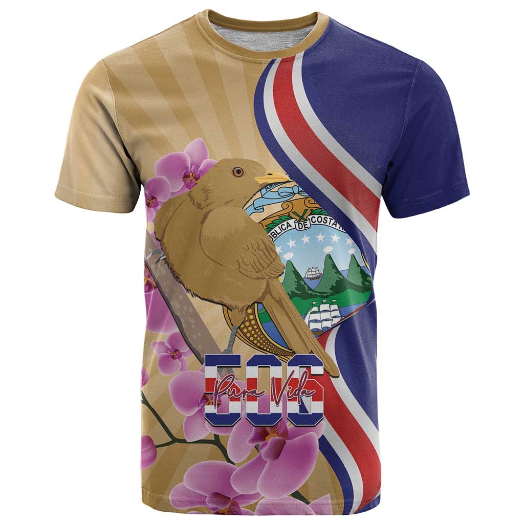 Costa Rica Independence Day T Shirt 506 Proud Yiguirro With Orchid - Wonder Print Shop