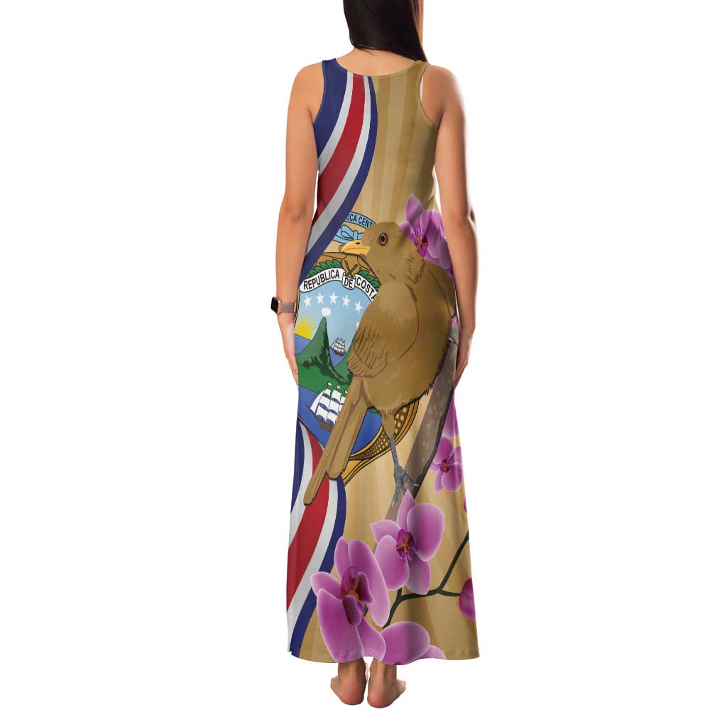 Costa Rica Independence Day Tank Maxi Dress 506 Proud Yiguirro With Orchid - Wonder Print Shop