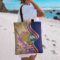 Costa Rica Independence Day Tote Bag 506 Proud Yiguirro With Orchid - Wonder Print Shop