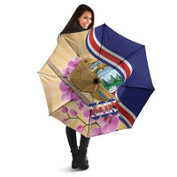 Costa Rica Independence Day Umbrella 506 Proud Yiguirro With Orchid - Wonder Print Shop
