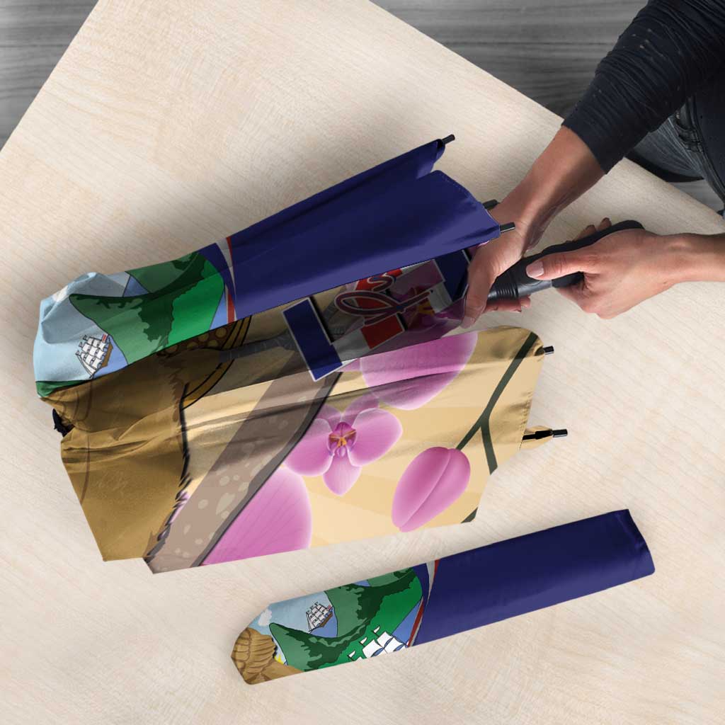 Costa Rica Independence Day Umbrella 506 Proud Yiguirro With Orchid - Wonder Print Shop