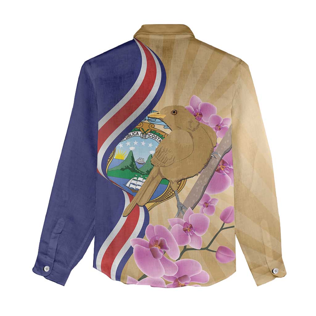 Costa Rica Independence Day Women Casual Shirt 506 Proud Yiguirro With Orchid - Wonder Print Shop