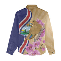 Costa Rica Independence Day Women Casual Shirt 506 Proud Yiguirro With Orchid - Wonder Print Shop
