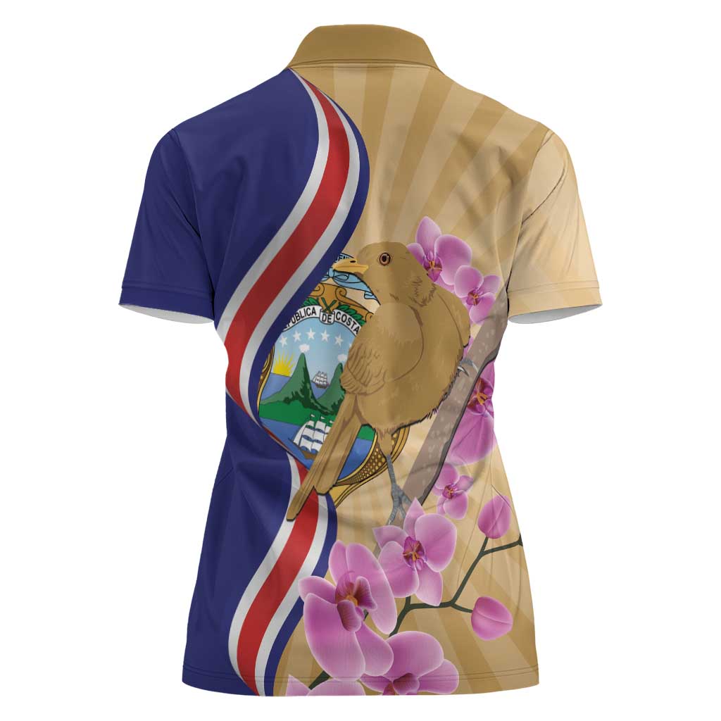 Costa Rica Independence Day Women Polo Shirt 506 Proud Yiguirro With Orchid - Wonder Print Shop