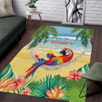 Pura Vida Costa Rica Area Rug Chilling Scarlet Macaw Tropical Vibes - Wonder Print Shop