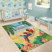 Pura Vida Costa Rica Area Rug Chilling Scarlet Macaw Tropical Vibes - Wonder Print Shop