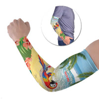 Pura Vida Costa Rica Arm Sleeves Chilling Scarlet Macaw Tropical Vibes - Wonder Print Shop