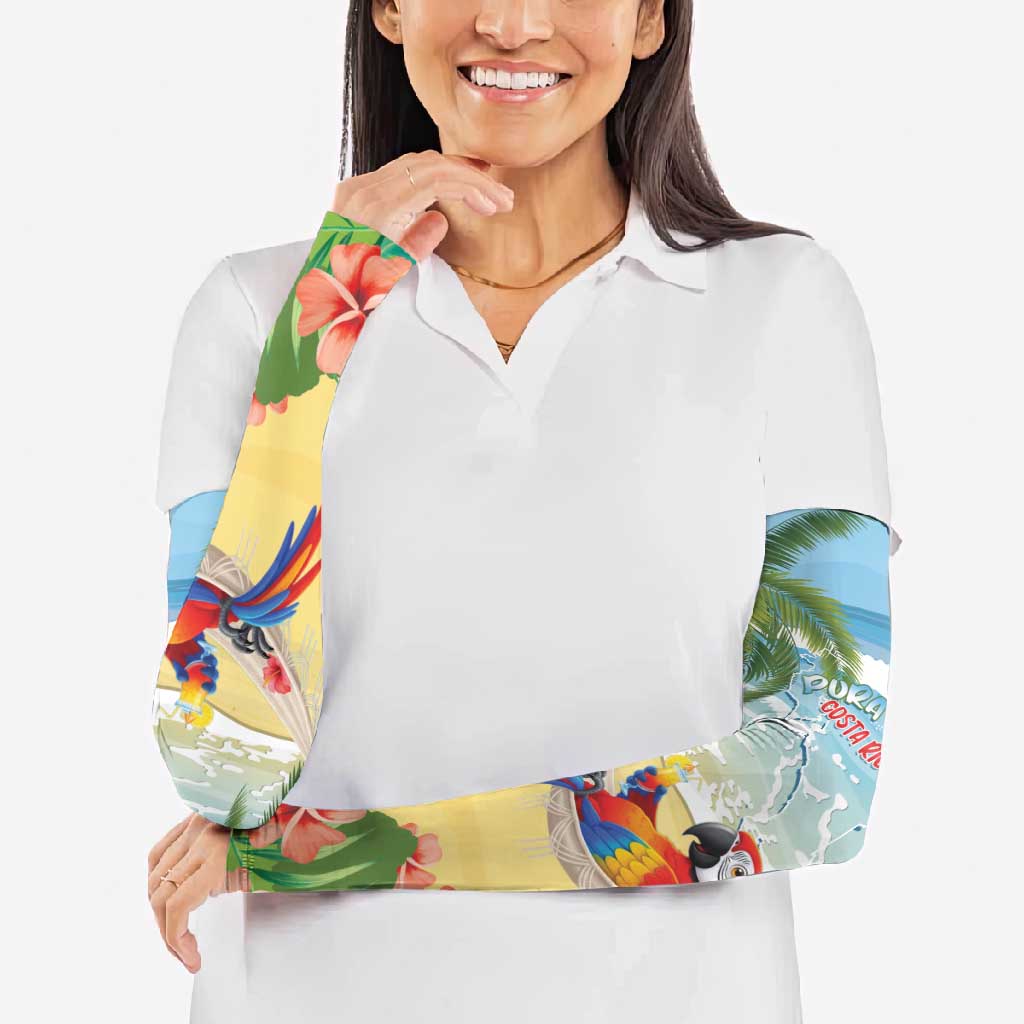 Pura Vida Costa Rica Arm Sleeves Chilling Scarlet Macaw Tropical Vibes - Wonder Print Shop