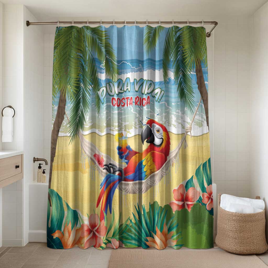 Pura Vida Costa Rica Bathroom Set Chilling Scarlet Macaw Tropical Vibes - Wonder Print Shop