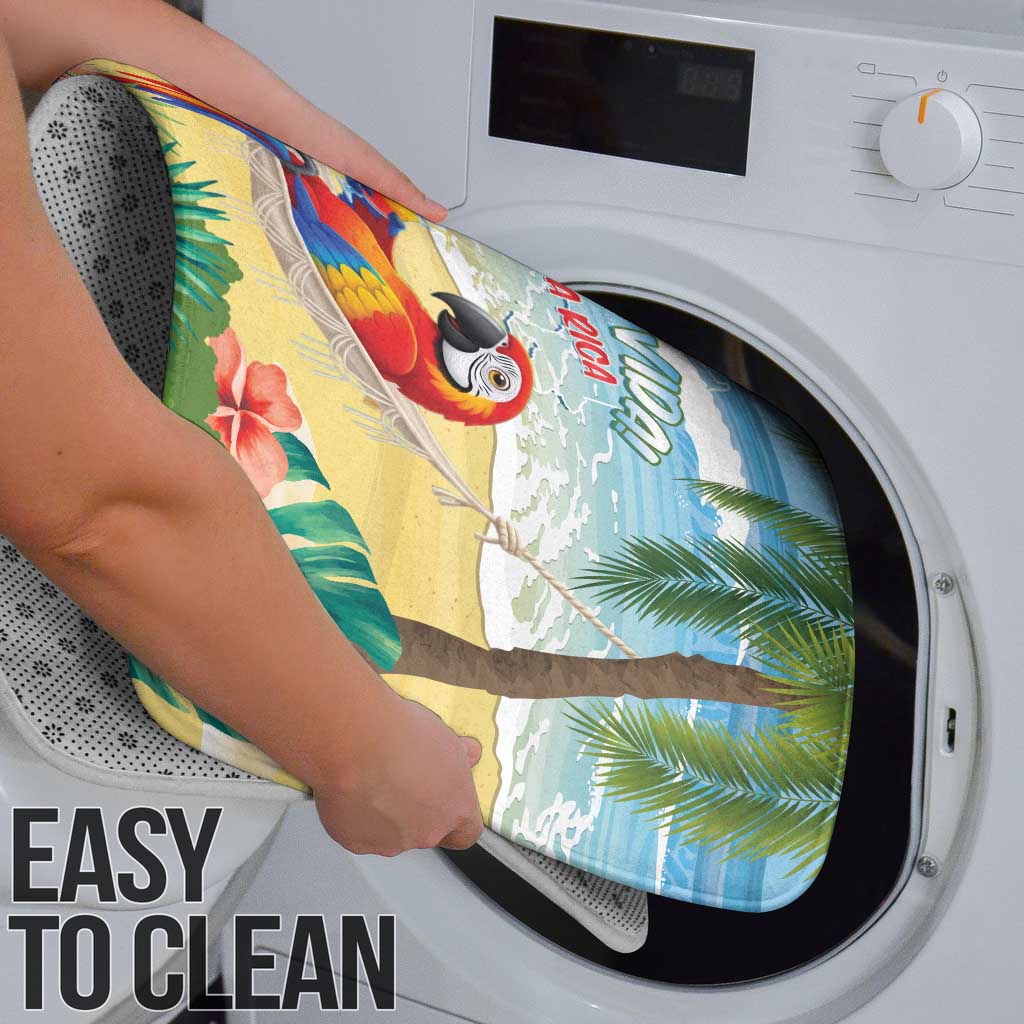 Pura Vida Costa Rica Bathroom Set Chilling Scarlet Macaw Tropical Vibes - Wonder Print Shop