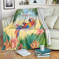 Pura Vida Costa Rica Blanket Chilling Scarlet Macaw Tropical Vibes - Wonder Print Shop