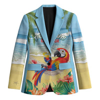 Pura Vida Costa Rica Blazer Chilling Scarlet Macaw Tropical Vibes - Wonder Print Shop