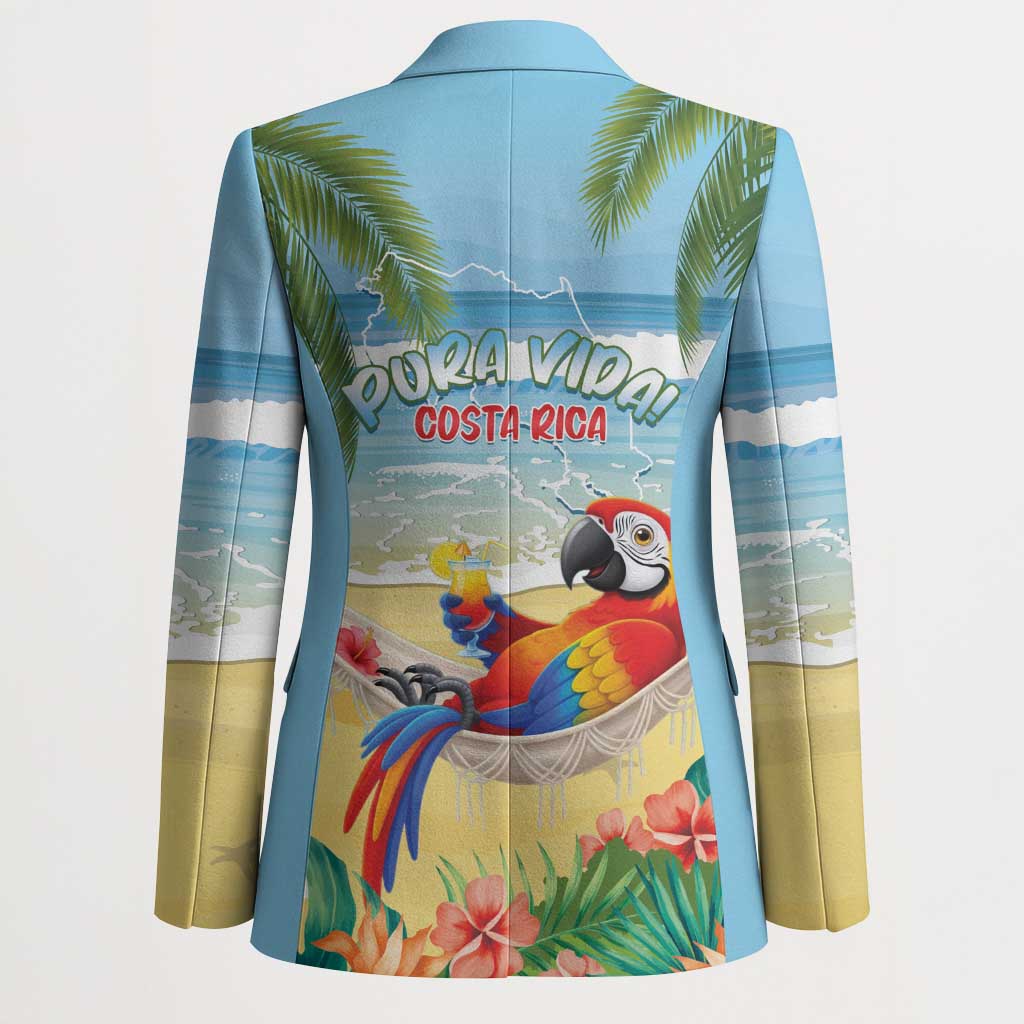 Pura Vida Costa Rica Blazer Chilling Scarlet Macaw Tropical Vibes - Wonder Print Shop