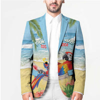 Pura Vida Costa Rica Blazer Chilling Scarlet Macaw Tropical Vibes - Wonder Print Shop