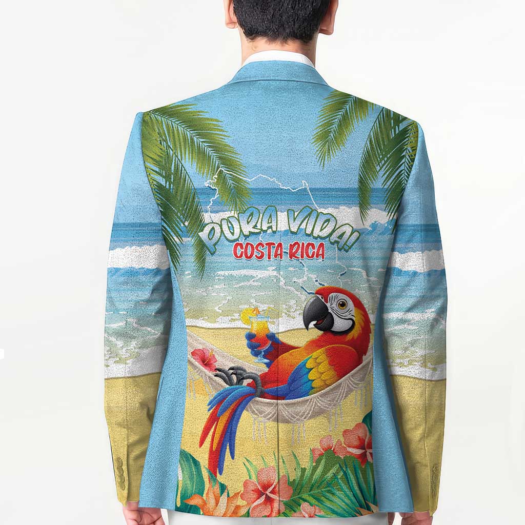 Pura Vida Costa Rica Blazer Chilling Scarlet Macaw Tropical Vibes - Wonder Print Shop